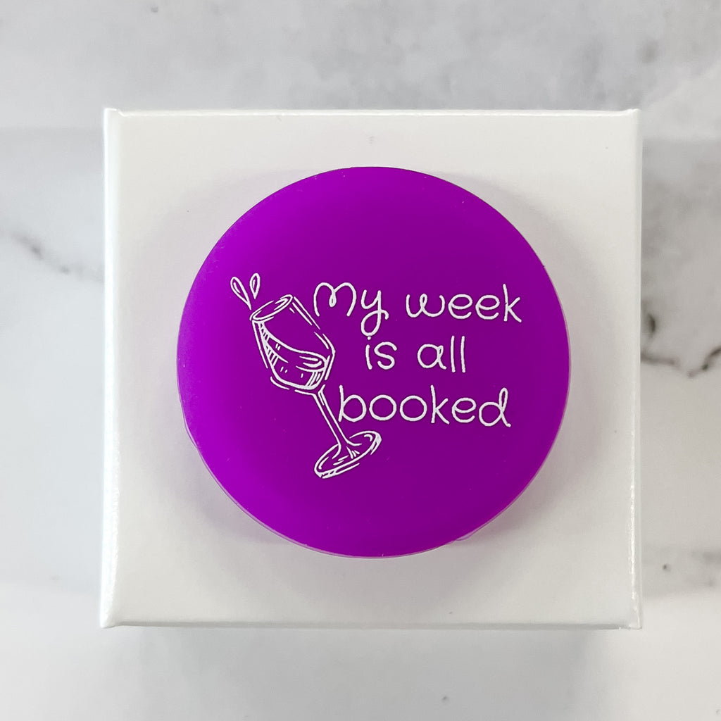My Week Is All Booked Wine Cap - Lyla's: Clothing, Decor & More - Plano Boutique