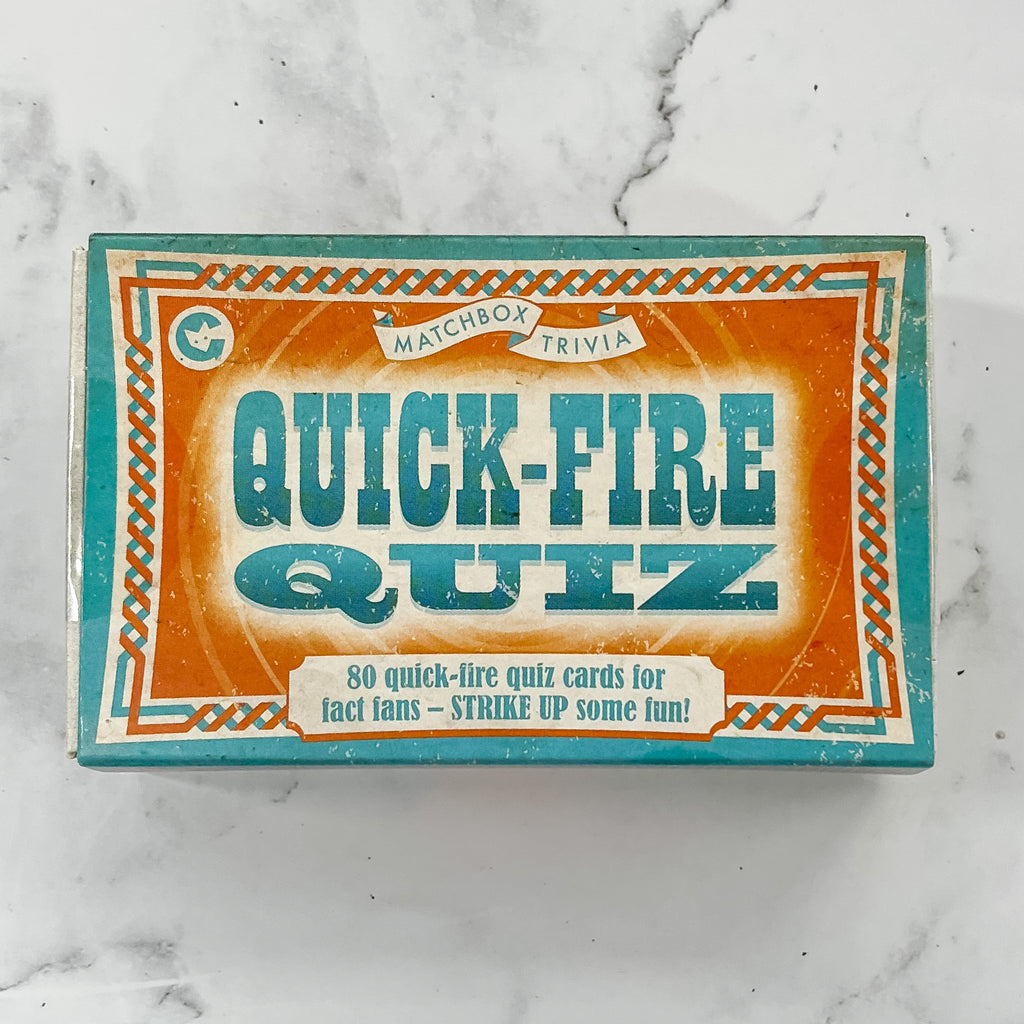 Quick Fire Quiz Matchbox Game  by Ginger Fox - Lyla's: Clothing, Decor & More - Plano Boutique