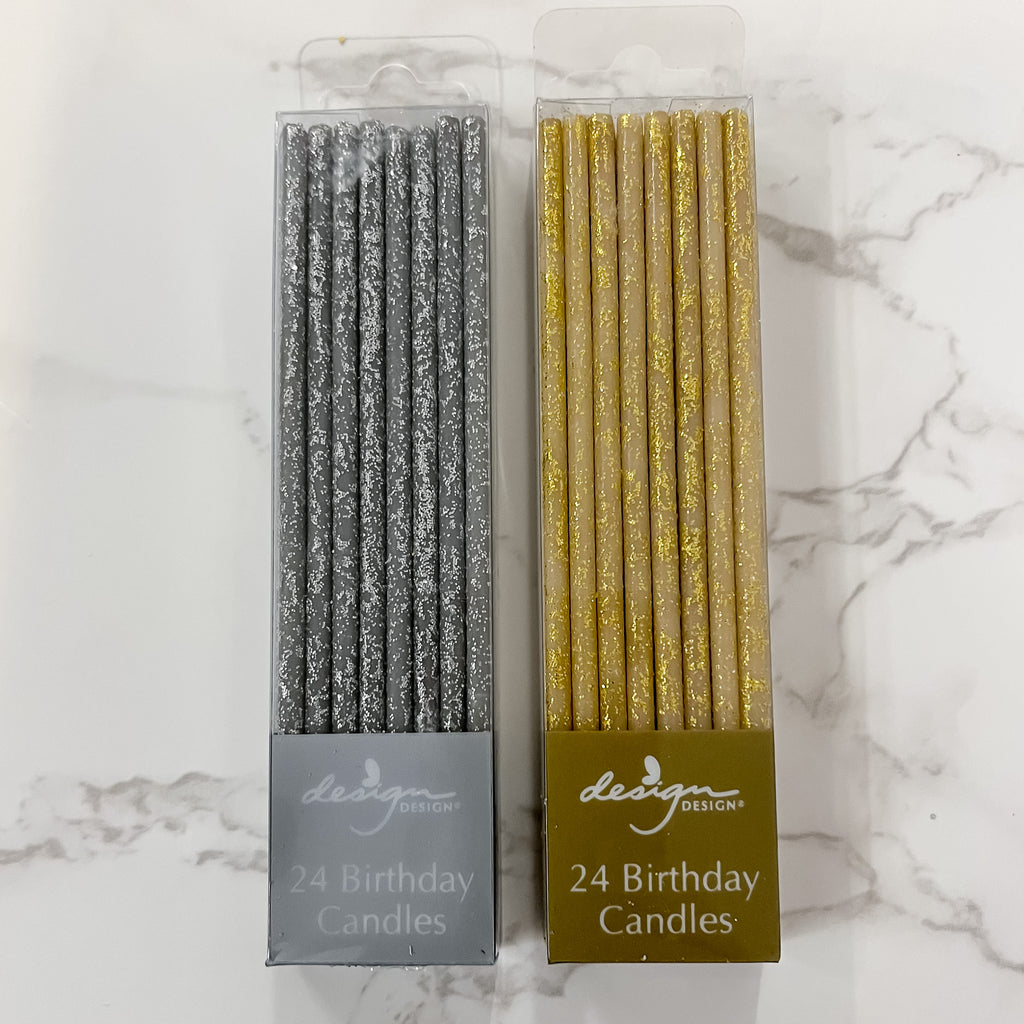 Glitter Tall Thin Stick Candles - Lyla's: Clothing, Decor & More - Plano Boutique