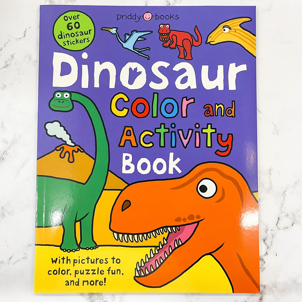Color and Activity Books Dinosaur: with Over 60 Stickers, Pictures to Color, Puzzle Fun and More! - Lyla's: Clothing, Decor & More - Plano Boutique
