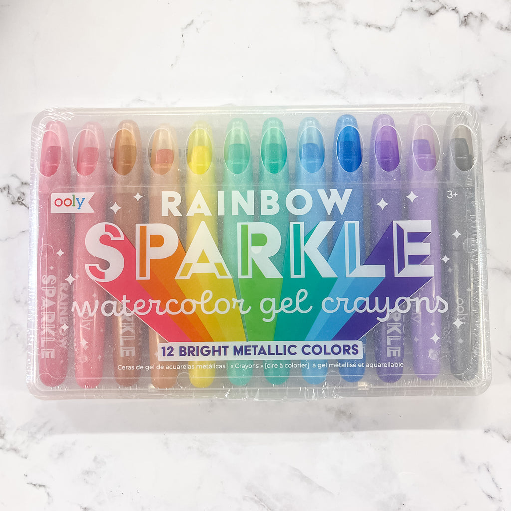 Rainbow Sparkle Metallic Watercolor Gel Crayons by OOLY - Lyla's: Clothing, Decor & More - Plano Boutique