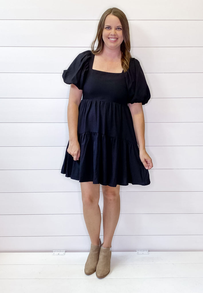 The Dress You Need Ruffle Black Dress - Lyla's: Clothing, Decor & More - Plano Boutique
