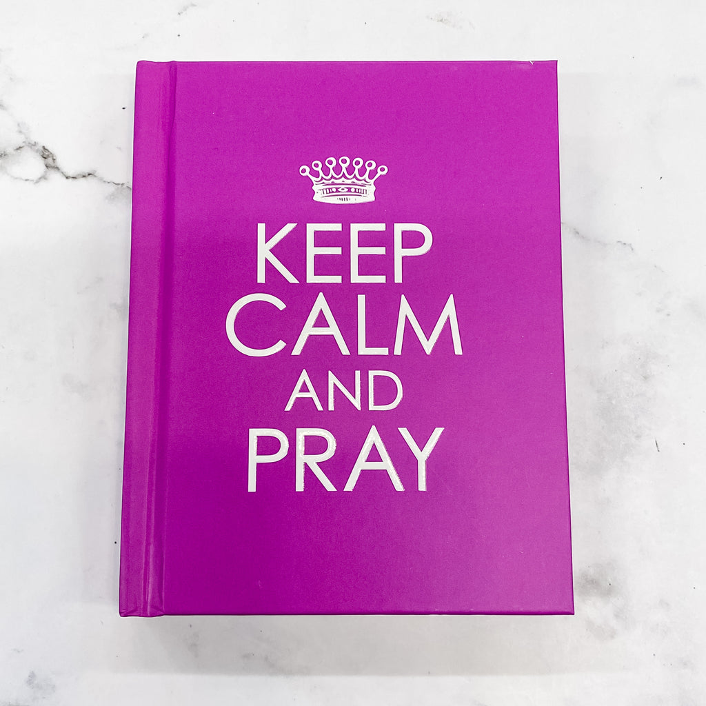 Keep Calm and Pray Purple Hardcover Gift Book - Lyla's: Clothing, Decor & More - Plano Boutique