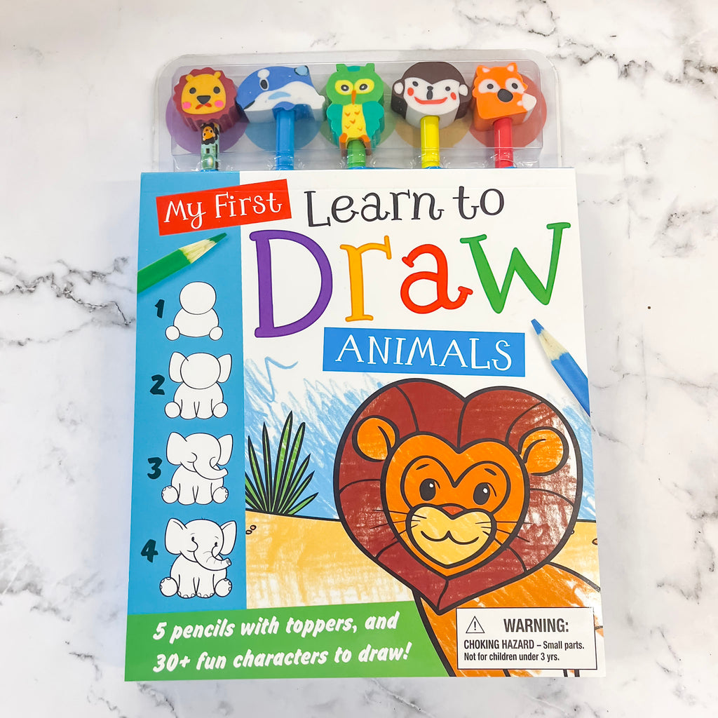 My First Learn to Draw: Animals (Pencil Toppers) - Lyla's: Clothing, Decor & More - Plano Boutique
