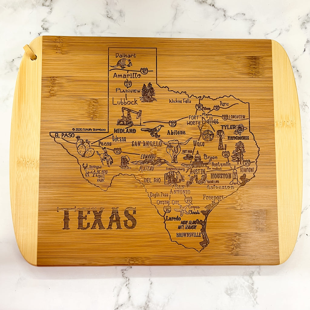 A Slice of Life Texas Serving and Cutting Board - Lyla's: Clothing, Decor & More - Plano Boutique