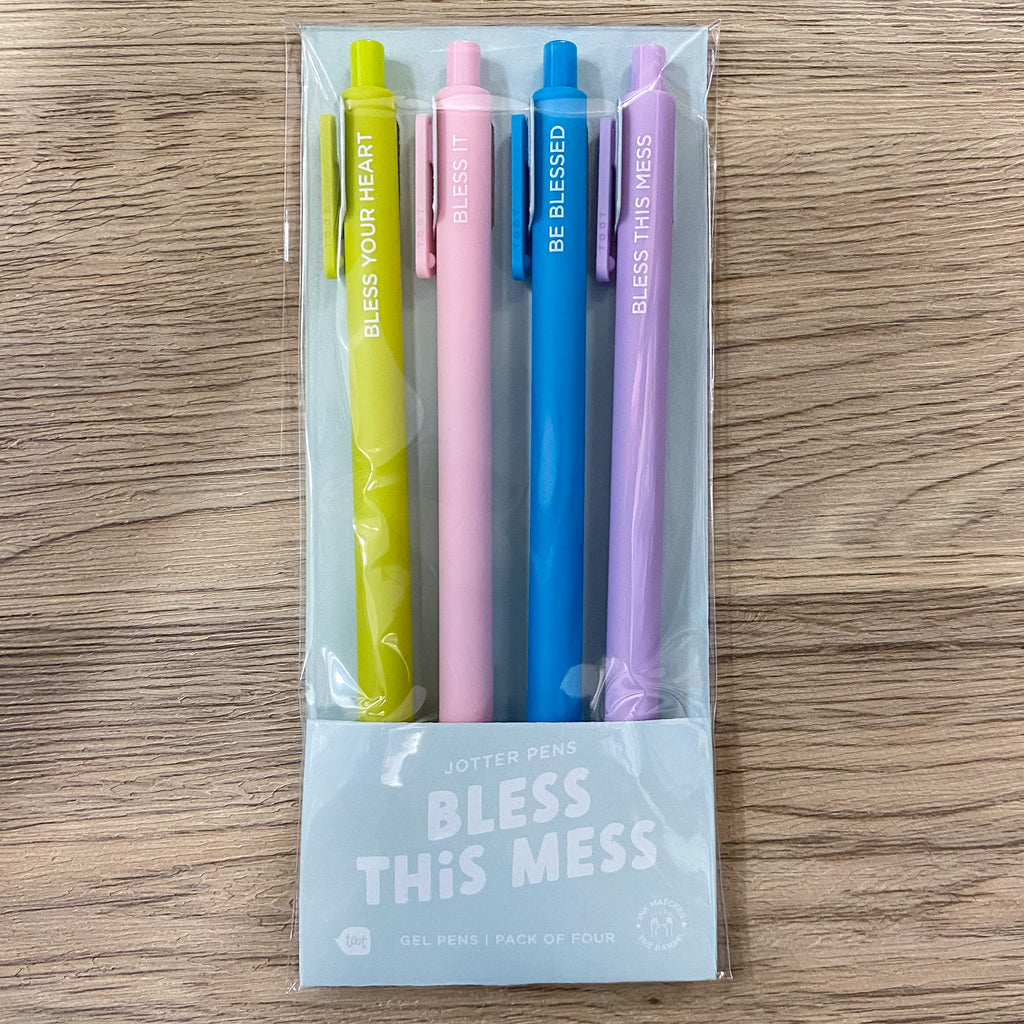 Bless This Mess Jotter Pens Set of 4 - Lyla's: Clothing, Decor & More - Plano Boutique