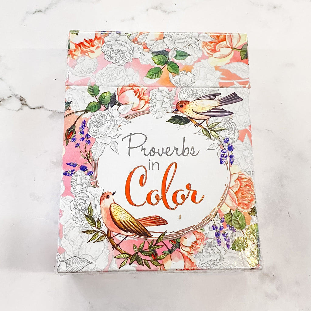 Proverbs in Color Coloring Cards - Lyla's: Clothing, Decor & More - Plano Boutique