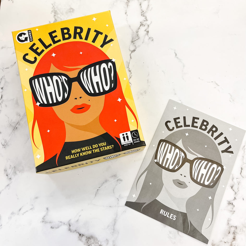 Celebrity Who's Who Game: How Well Do You Really Know  The Stars by Ginger Fox - Lyla's: Clothing, Decor & More - Plano Boutique
