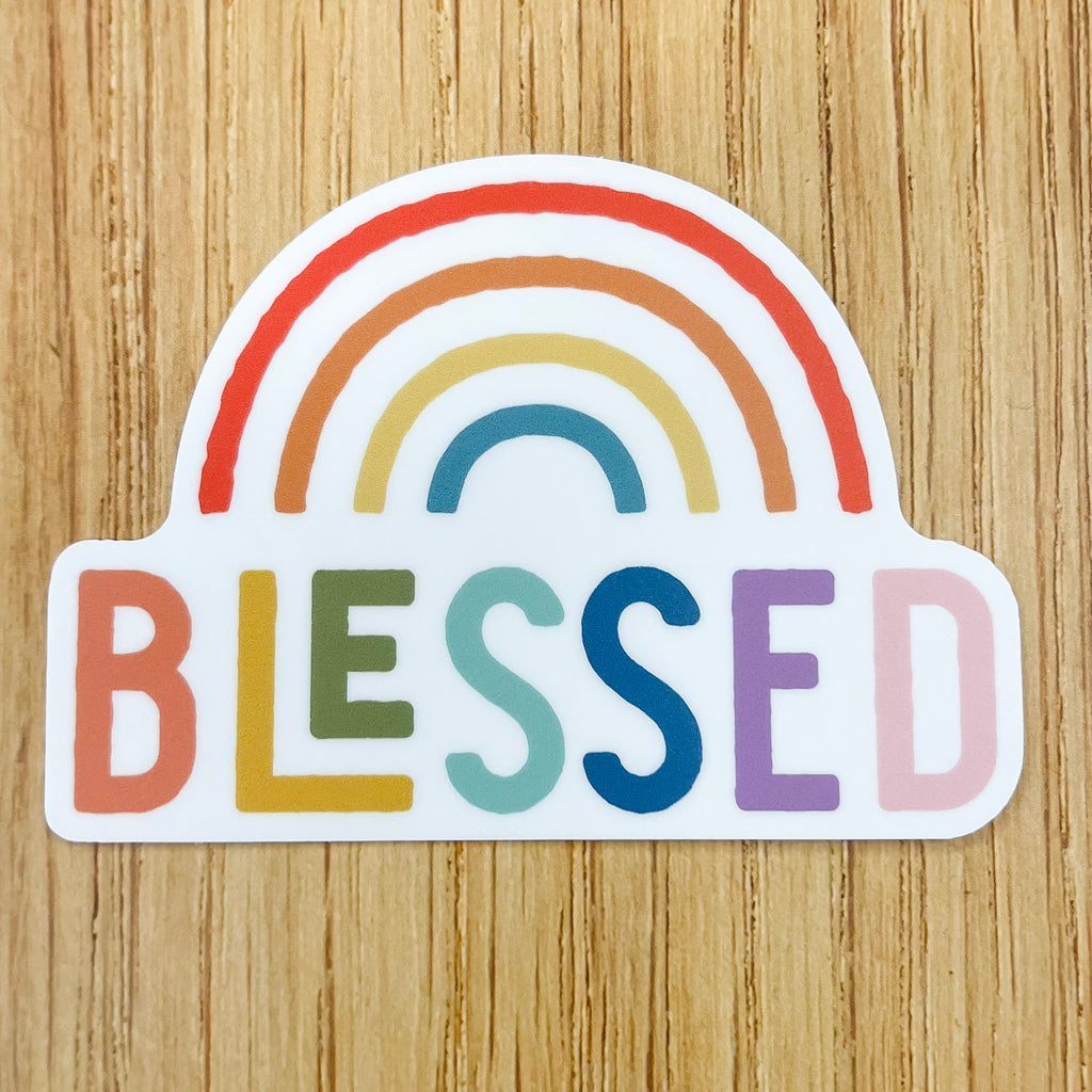 Blessed Rainbow Sticker - Lyla's: Clothing, Decor & More - Plano Boutique