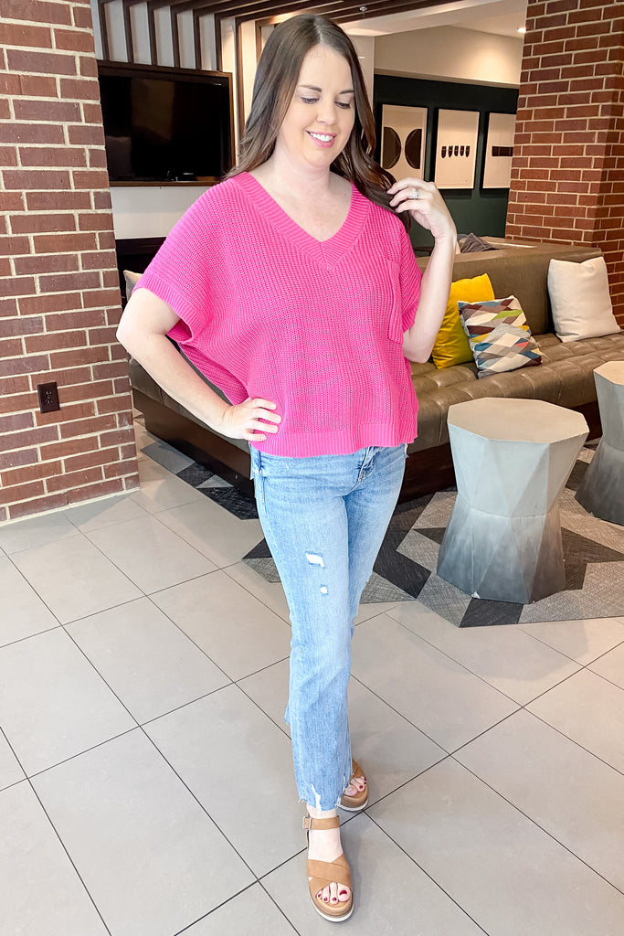 Cover Girl Pink Top - Lyla's: Clothing, Decor & More - Plano Boutique