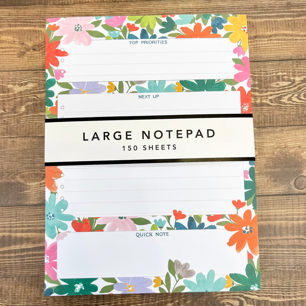 Flower Power Large Notepad - Lyla's: Clothing, Decor & More - Plano Boutique