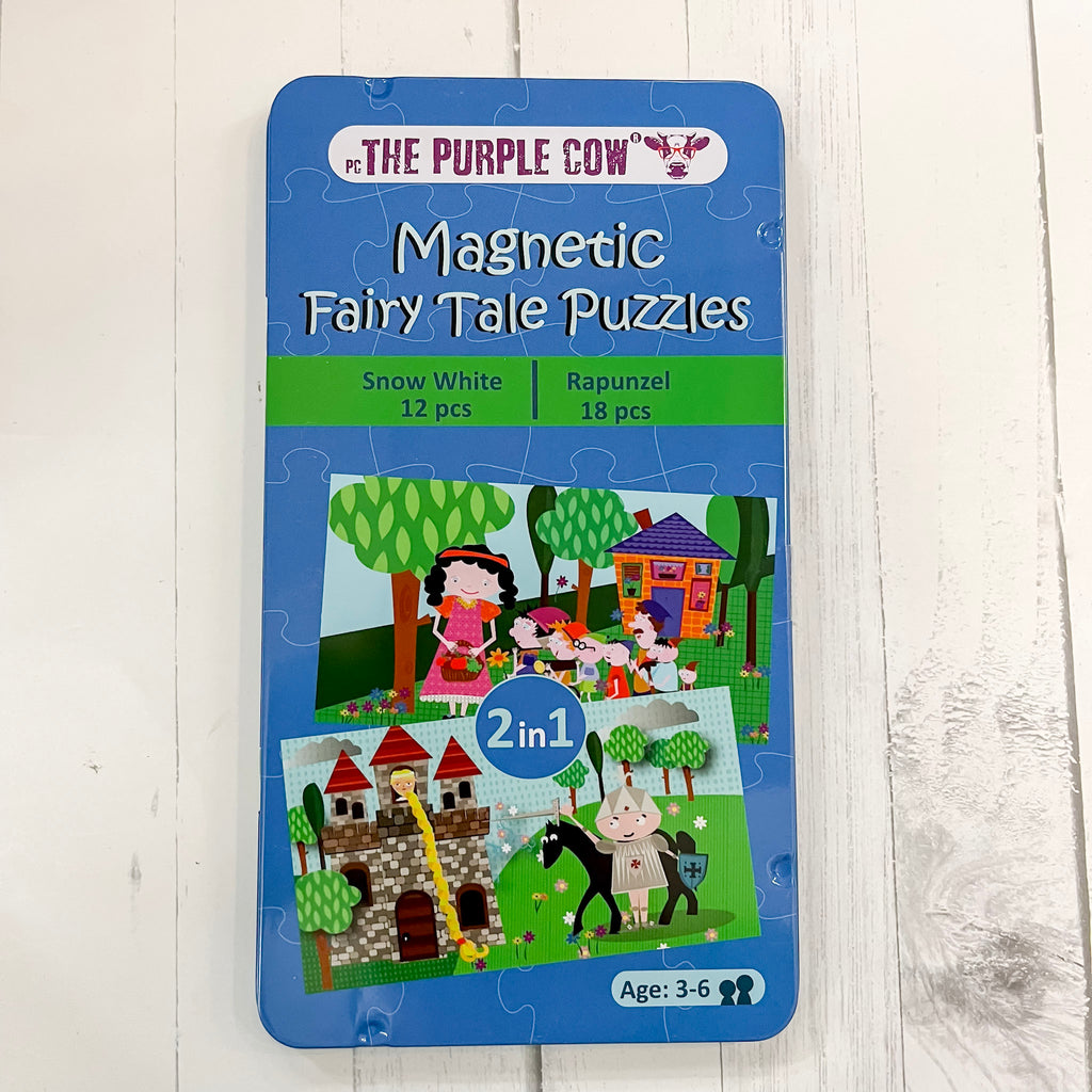 Magnetic Tin - Fairy Tale Puzzles Snow White & Rapunzel - Lyla's: Clothing, Decor & More - Plano Boutique