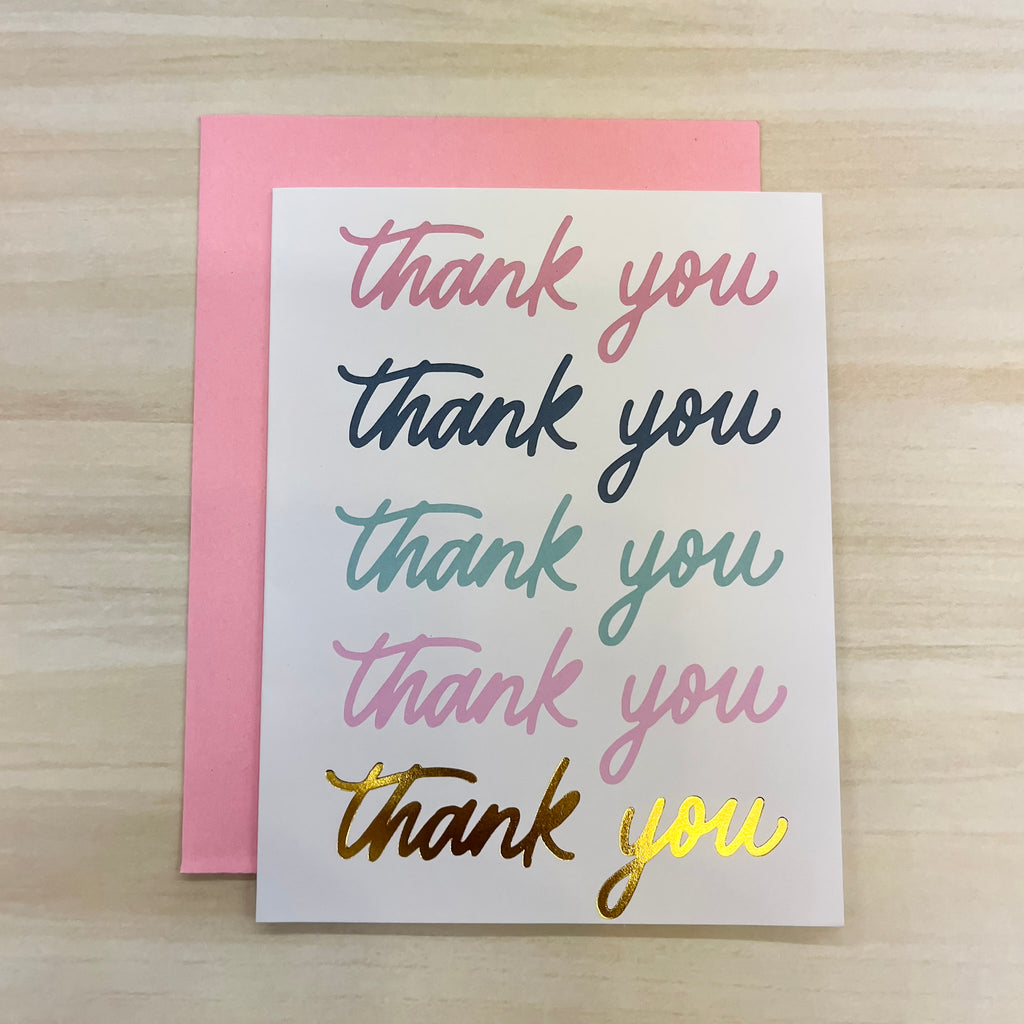 Thank You Thank You Thank You Card - Lyla's: Clothing, Decor & More - Plano Boutique