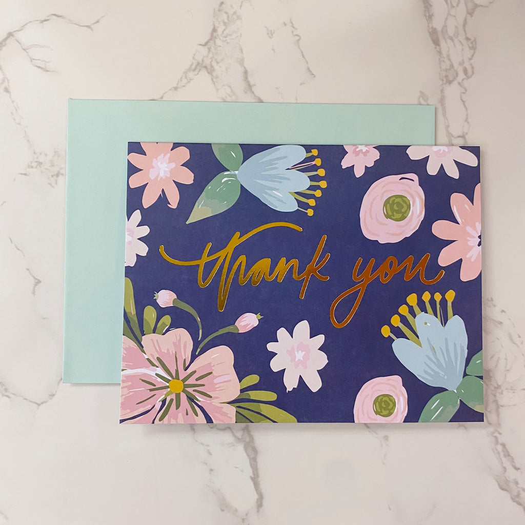 Thank You Floral Print Card - Lyla's: Clothing, Decor & More - Plano Boutique
