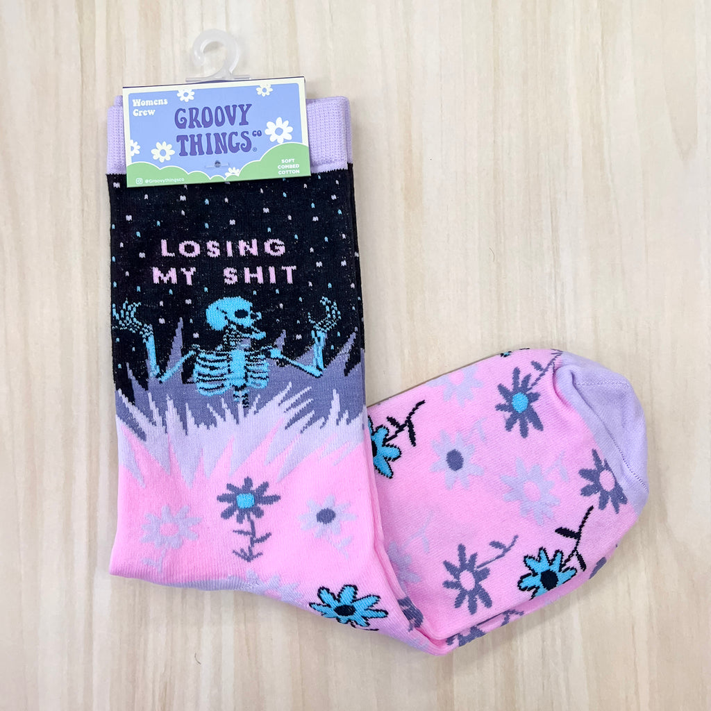 Losing My Shit Womens Crew Socks - Lyla's: Clothing, Decor & More - Plano Boutique