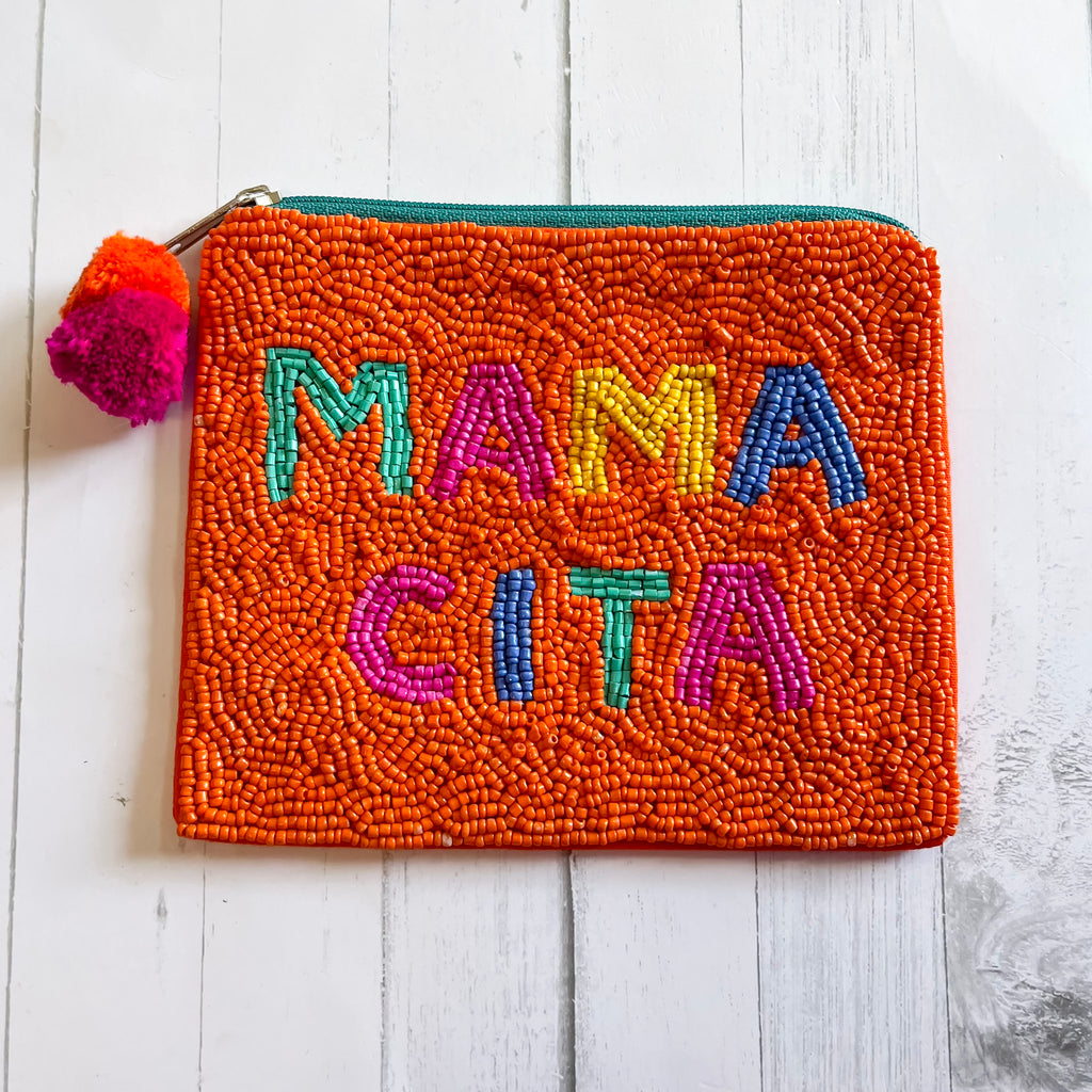 Mamacita Orange Pouch - Lyla's: Clothing, Decor & More - Plano Boutique