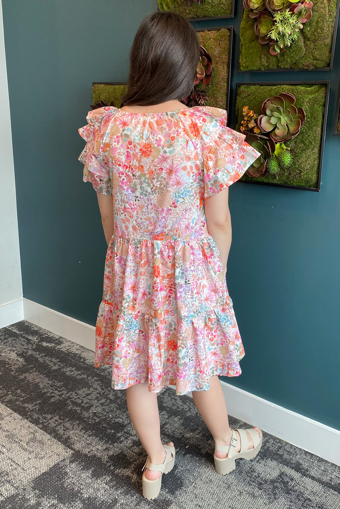 Pretty Pastel Pink Print Dress - Lyla's: Clothing, Decor & More - Plano Boutique