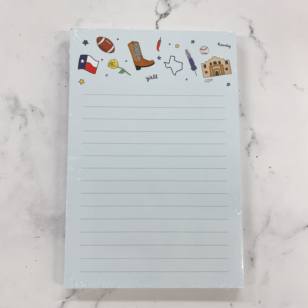 Texas Notepad by Callie Danielle - Lyla's: Clothing, Decor & More - Plano Boutique