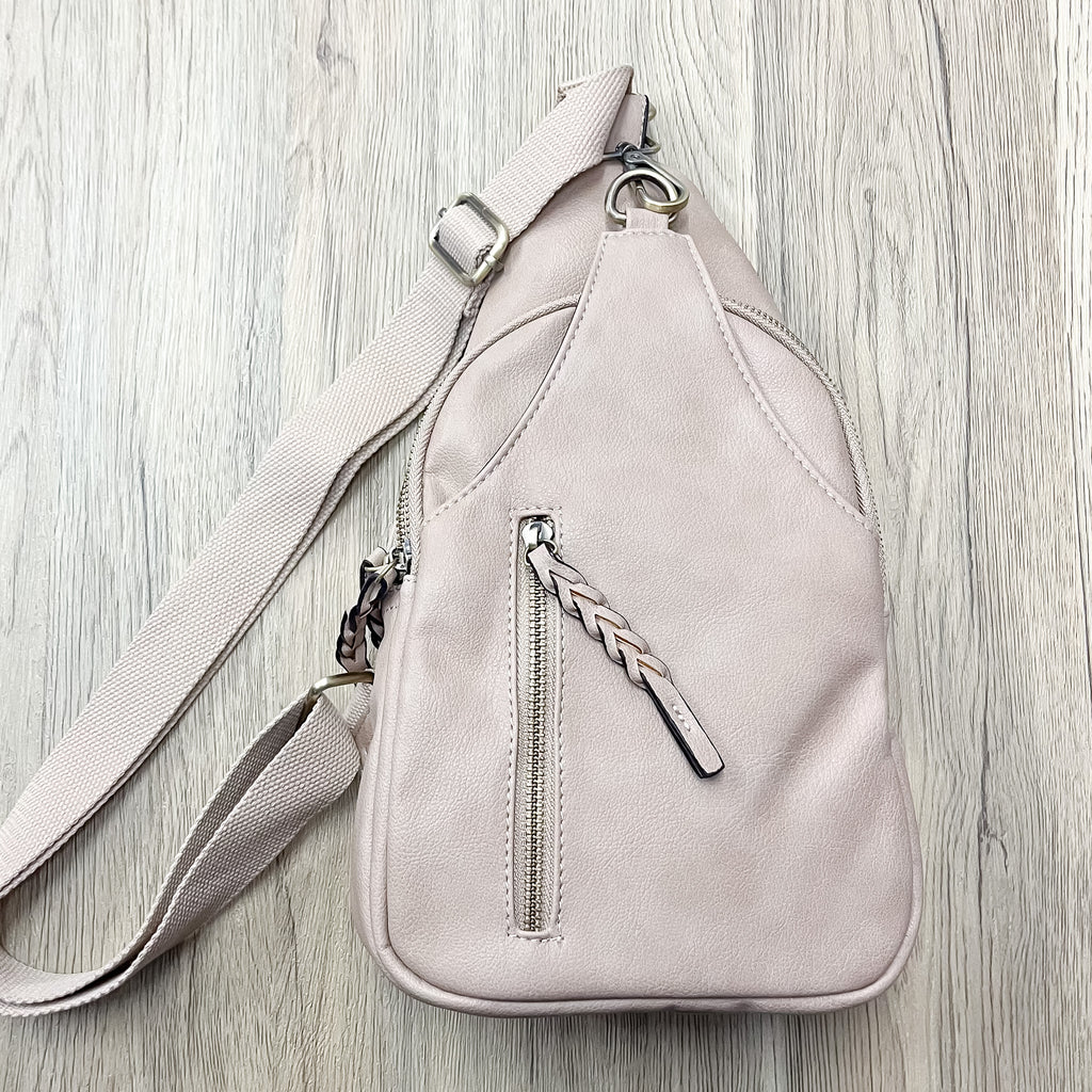 Jen & Co Nikki Sling Pack Bag - Sand - Lyla's: Clothing, Decor & More - Plano Boutique