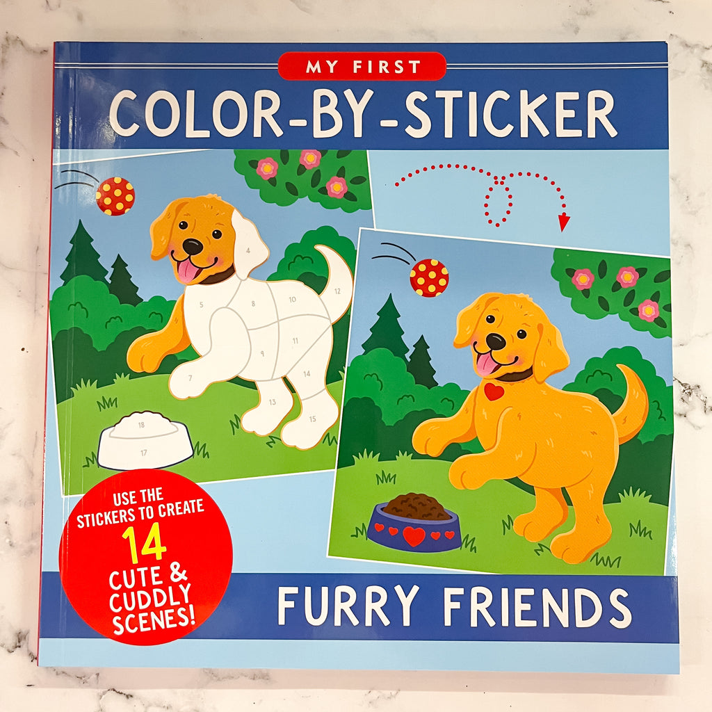 My First Color-by-Sticker -- Furry Friends - Lyla's: Clothing, Decor & More - Plano Boutique