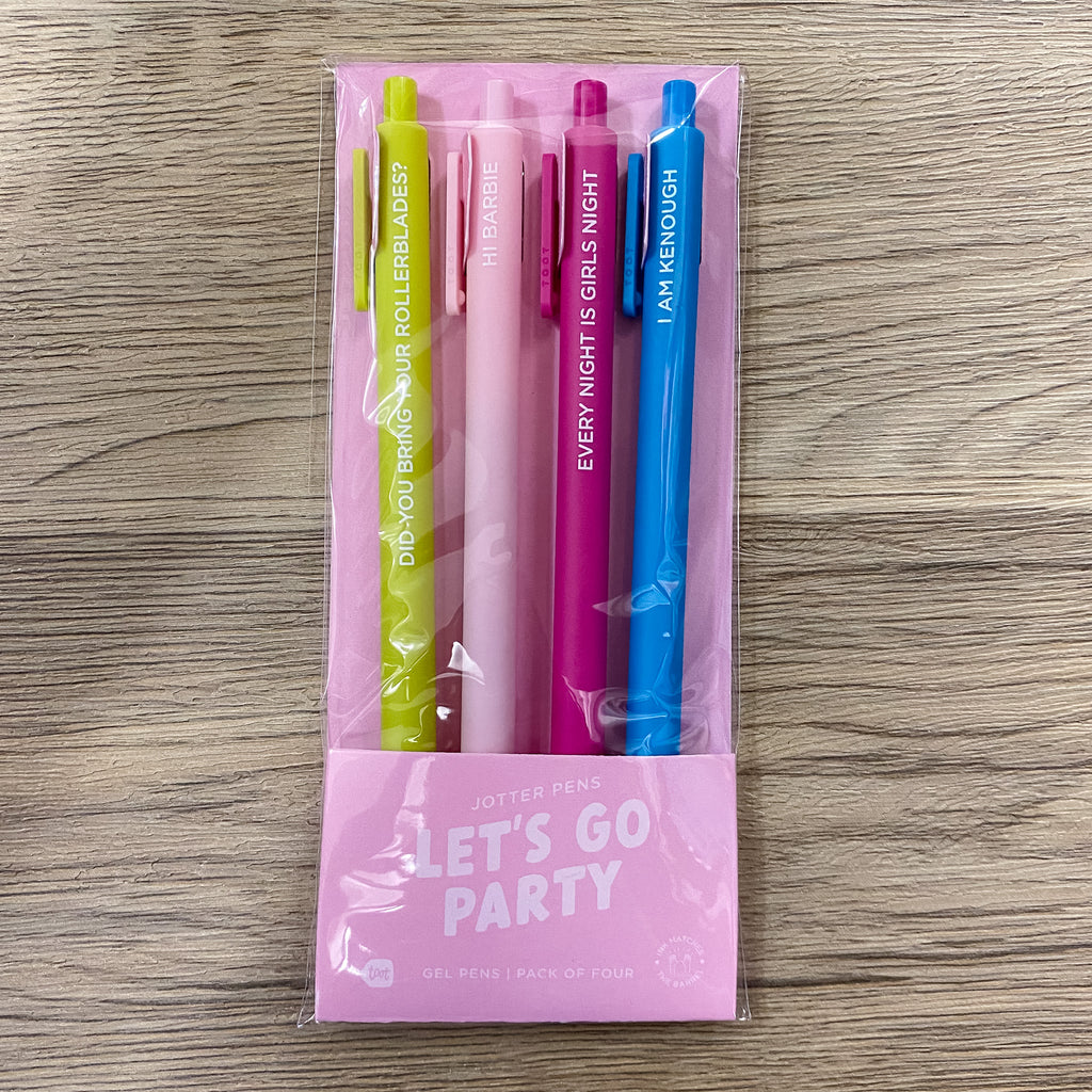Let's Go Party Jotter Pens Set of 4 - Lyla's: Clothing, Decor & More - Plano Boutique