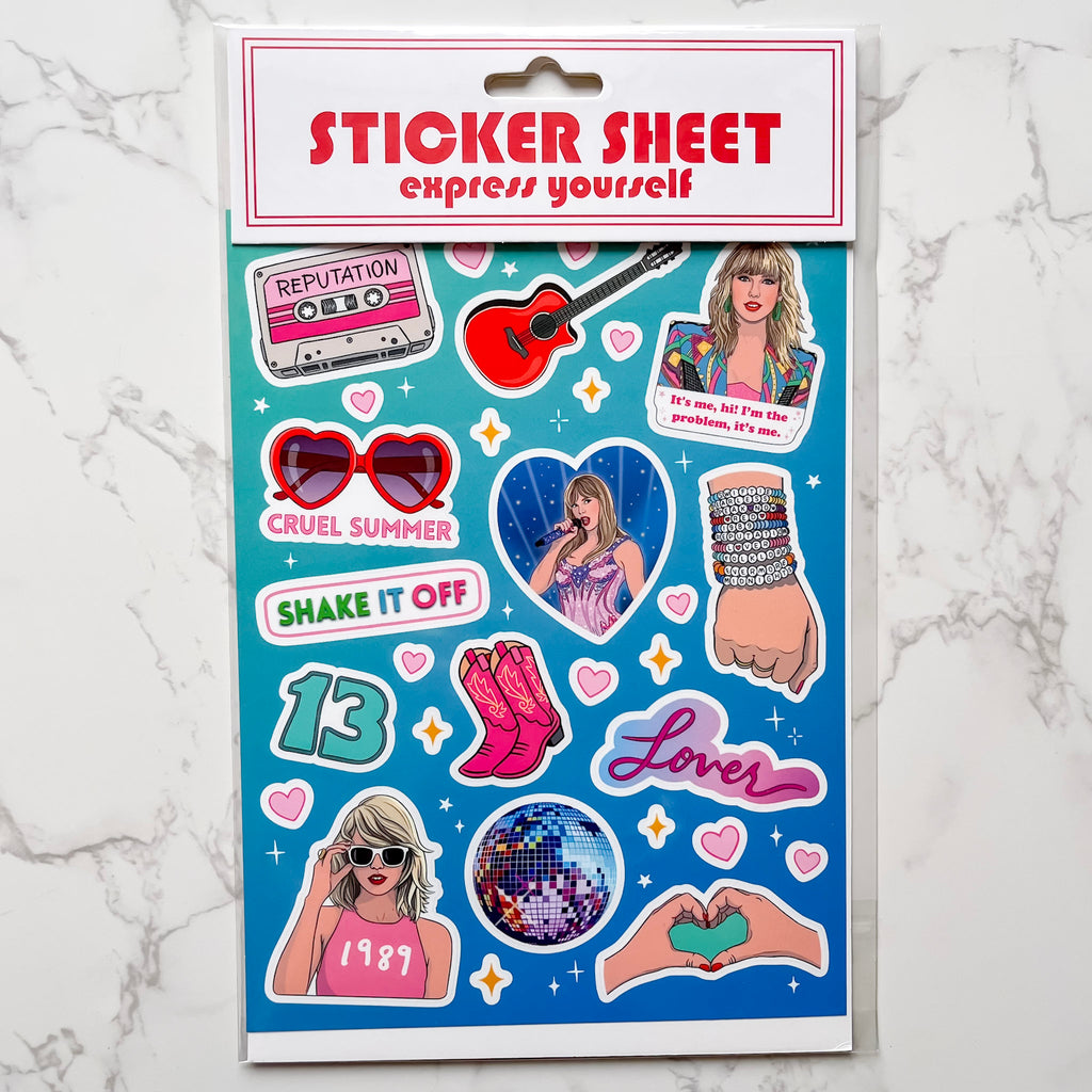 Sticker Sheet - Swiftie - Lyla's: Clothing, Decor & More - Plano Boutique