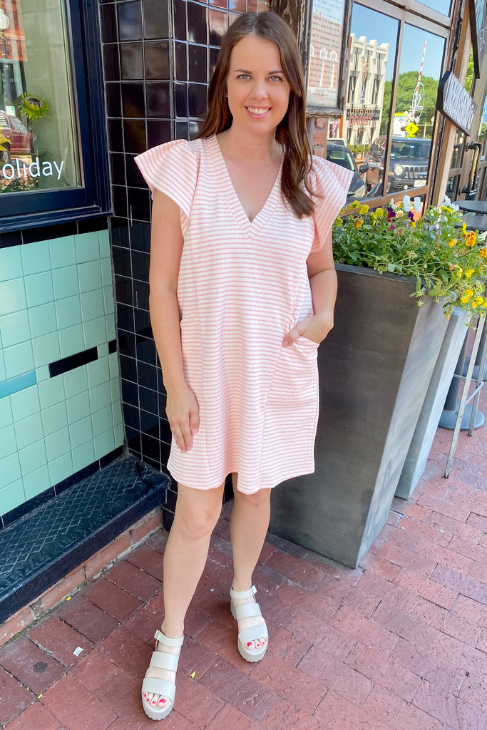 Pretty with a Hint of Pink Dress - Lyla's: Clothing, Decor & More - Plano Boutique