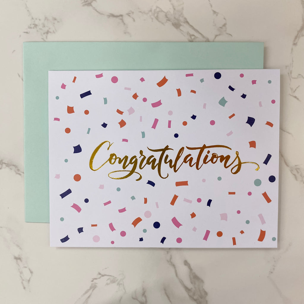 Congratulations Confetti Card - Lyla's: Clothing, Decor & More - Plano Boutique