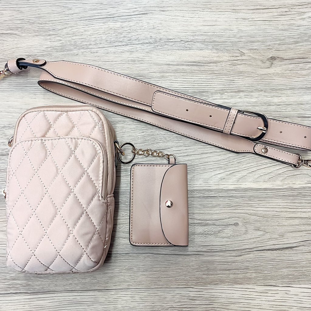 Jen & Co Parker Quilted Crossbody - Tan - Lyla's: Clothing, Decor & More - Plano Boutique