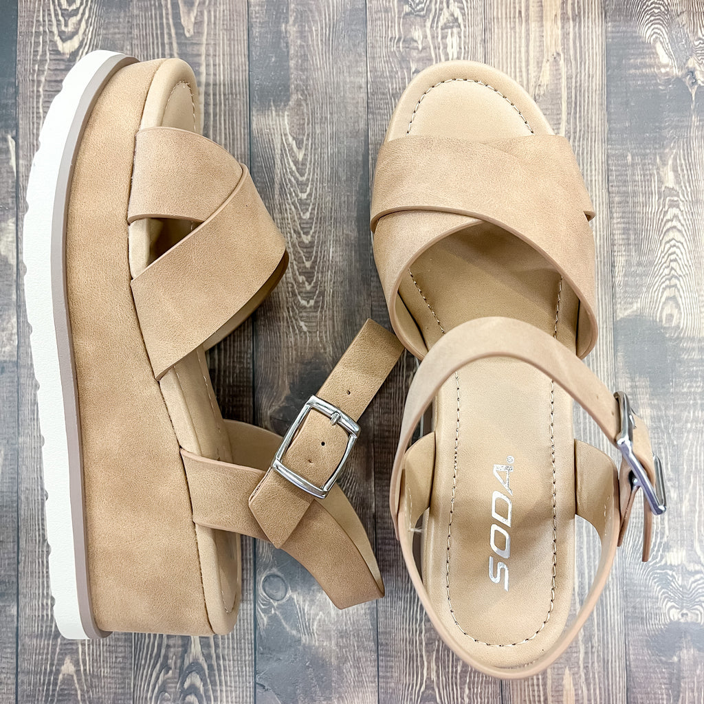 Clever Tan Wedge Shoe - Lyla's: Clothing, Decor & More - Plano Boutique