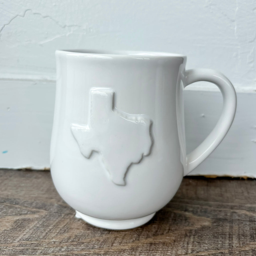 Texas Embossed Coffee Mug - Lyla's: Clothing, Decor & More - Plano Boutique