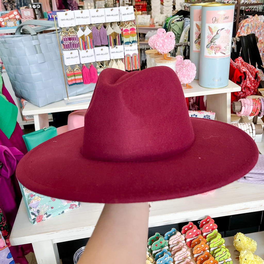 Burgundy Rancher Hat - Lyla's: Clothing, Decor & More - Plano Boutique