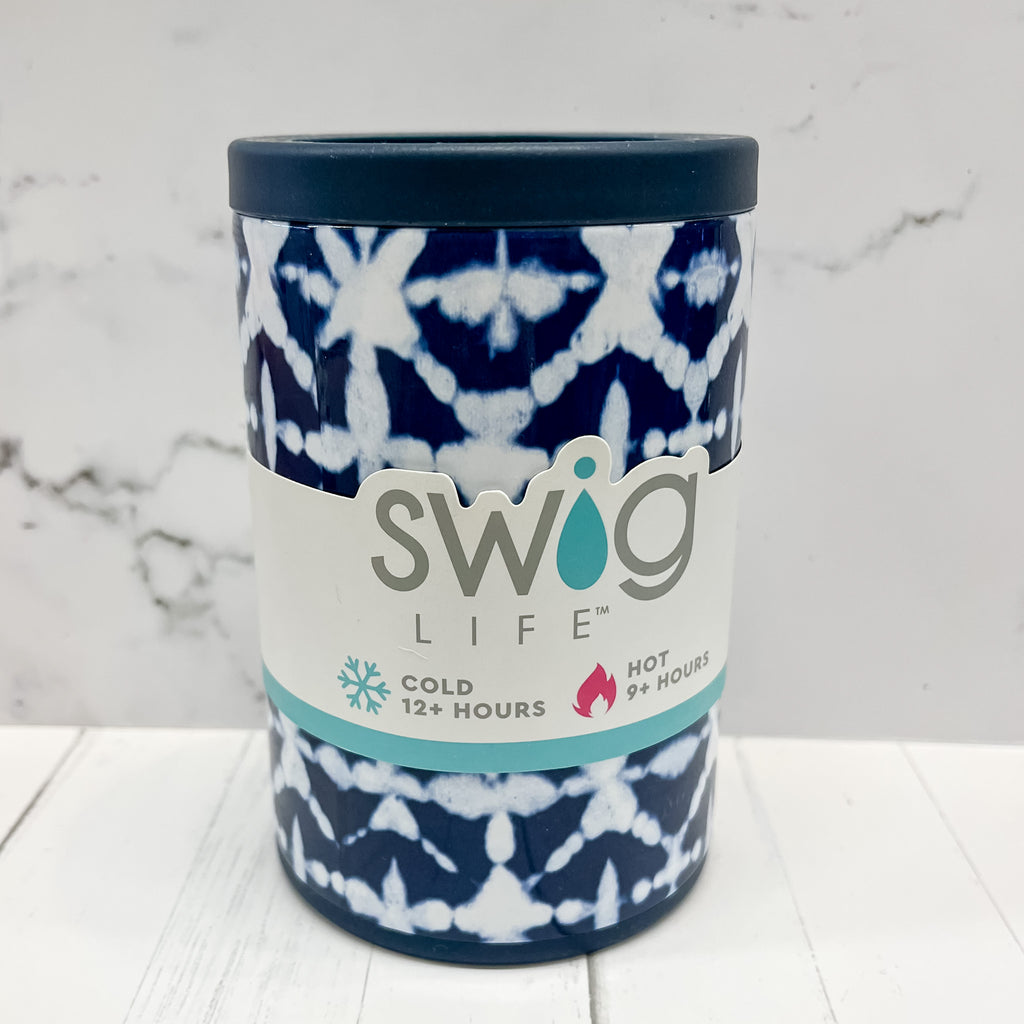 Swig Combo Can and Bottle Cooler Indigo Isles - Lyla's: Clothing, Decor & More - Plano Boutique