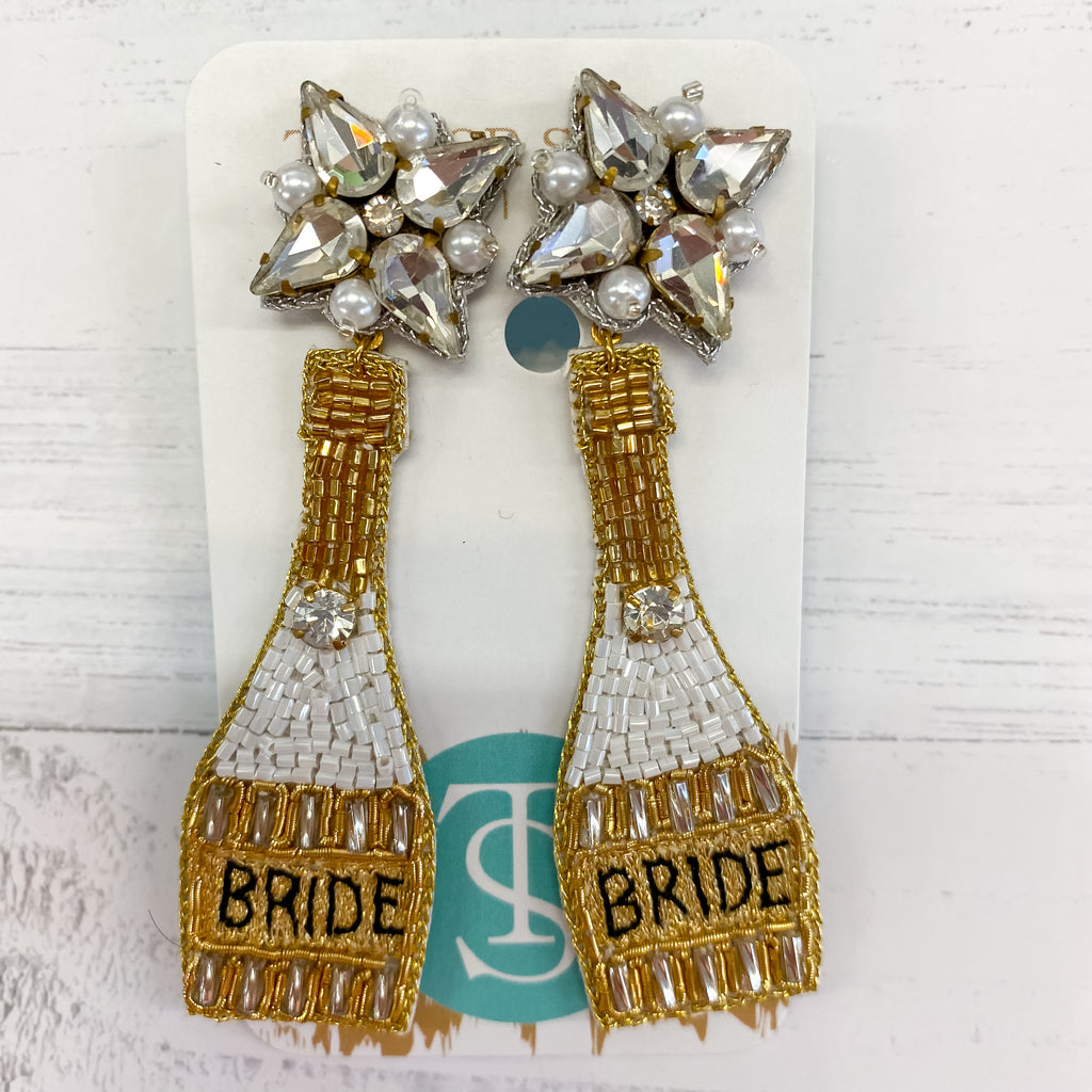 Bride Beaded Earrings by Taylor Shaye - Lyla's: Clothing, Decor & More - Plano Boutique
