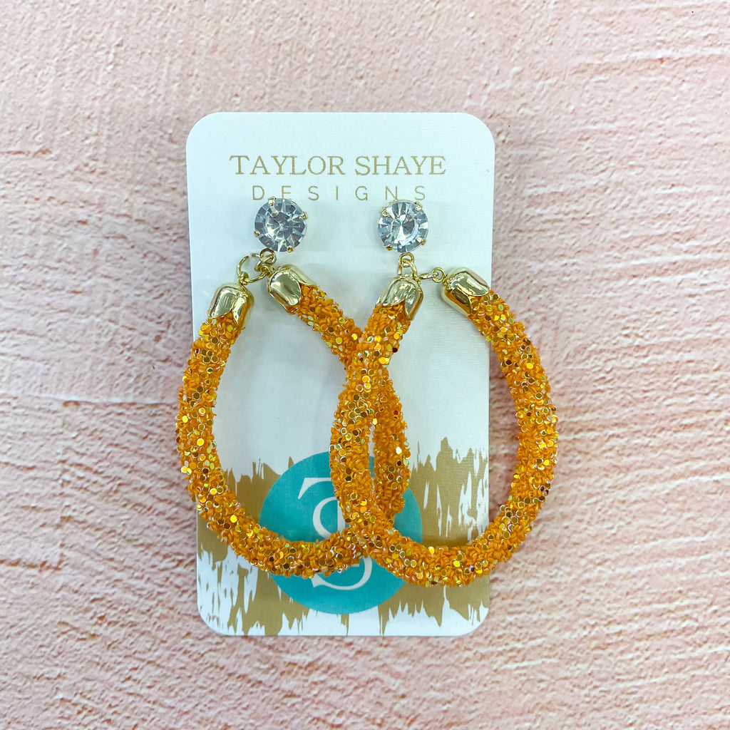 Spring Orange Teardrops by Taylor Shaye - Lyla's: Clothing, Decor & More - Plano Boutique