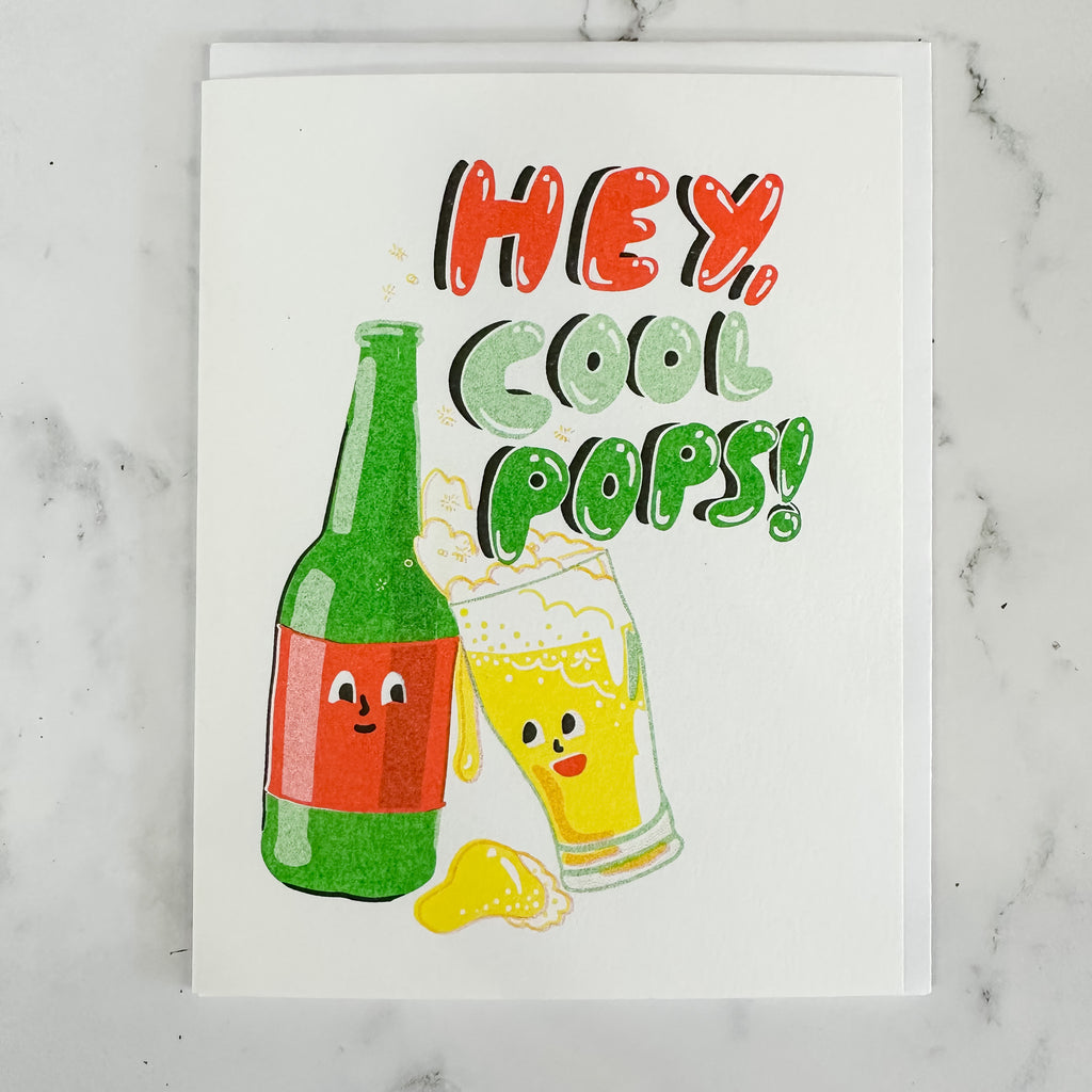 Hey, Cool Pops!- Risograph Card by Yellow Owl Workshop - Lyla's: Clothing, Decor & More - Plano Boutique