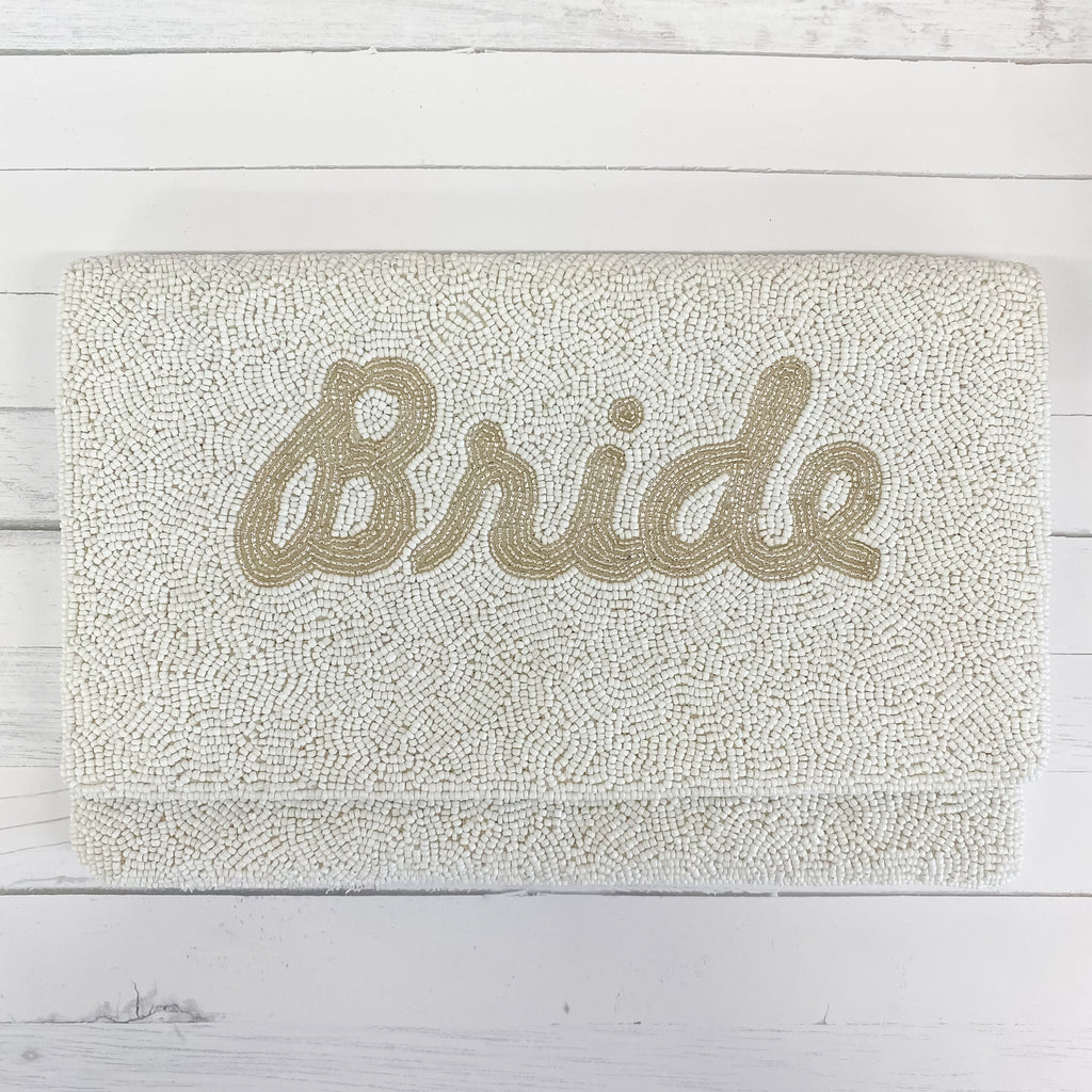 Bride Gold Letter Beaded Crossbody - Lyla's: Clothing, Decor & More - Plano Boutique