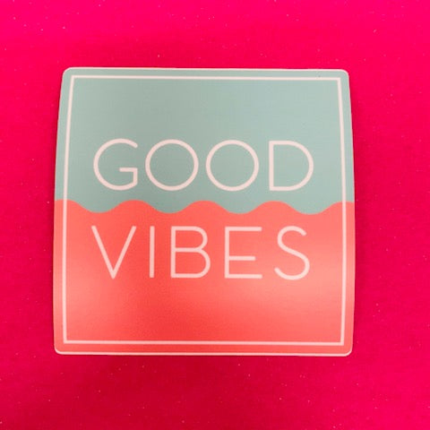 Good Vibes Sticker - Lyla's: Clothing, Decor & More - Plano Boutique