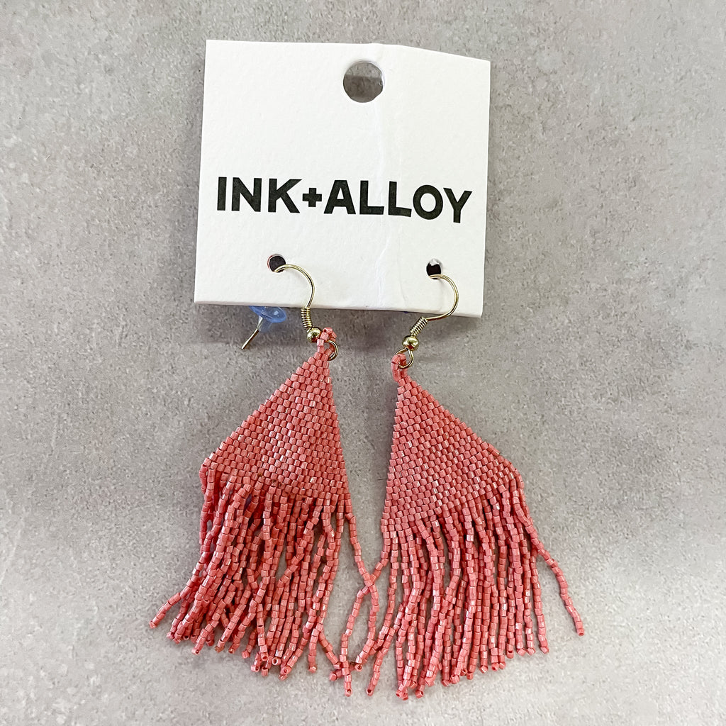 Rose Luxe Petite Fringe Earrings by Ink & Alloy - Lyla's: Clothing, Decor & More - Plano Boutique