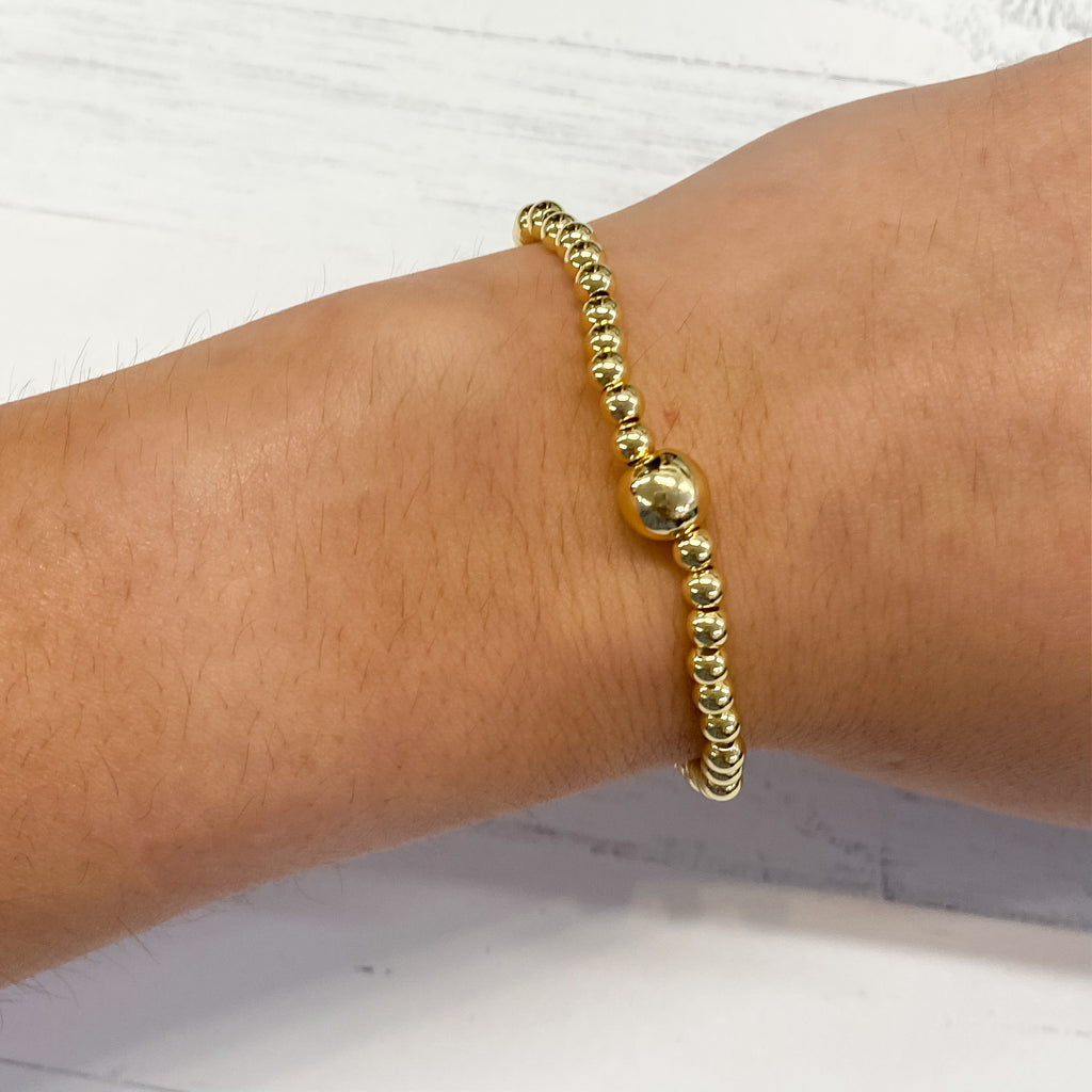 Linny And Co Kendall Gold Ball Bracelet - Lyla's: Clothing, Decor & More - Plano Boutique
