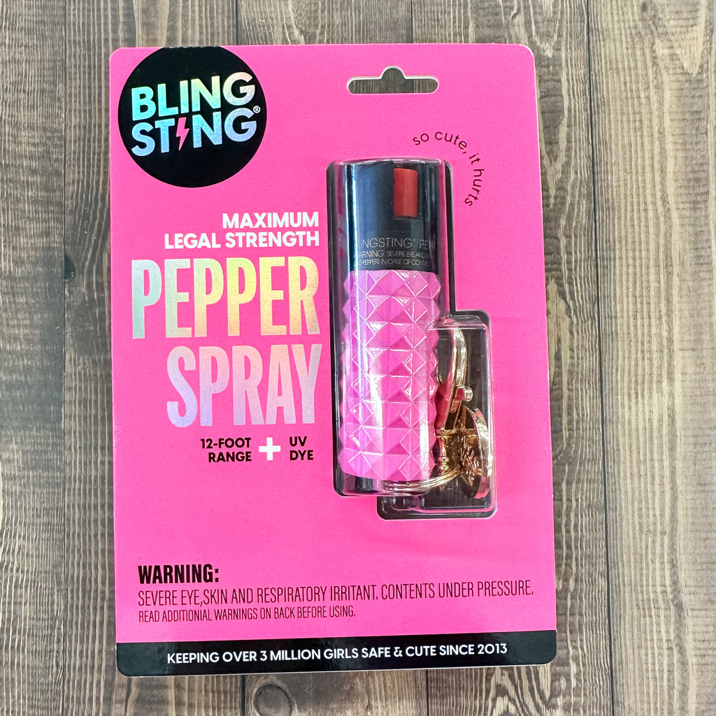Pink Studded Pepper Spray - Lyla's: Clothing, Decor & More - Plano Boutique