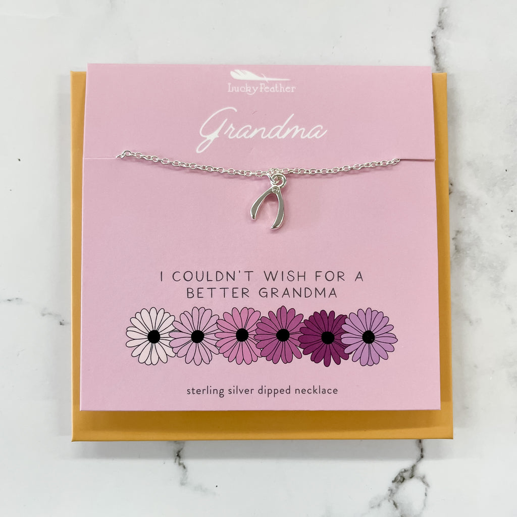 Grandma Necklace - I Couldn't Wish For a Better Grandma - Lyla's: Clothing, Decor & More - Plano Boutique