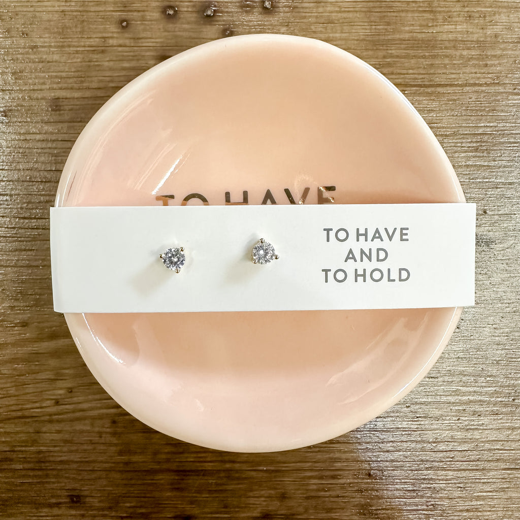Ceramic Ring Dish & Earrings - To Have and To Hold - Lyla's: Clothing, Decor & More - Plano Boutique