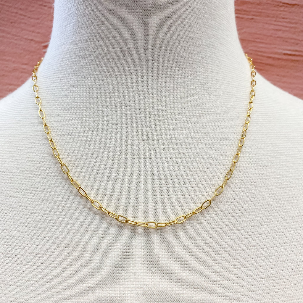 Gold Small Chain Link Necklace - Lyla's: Clothing, Decor & More - Plano Boutique