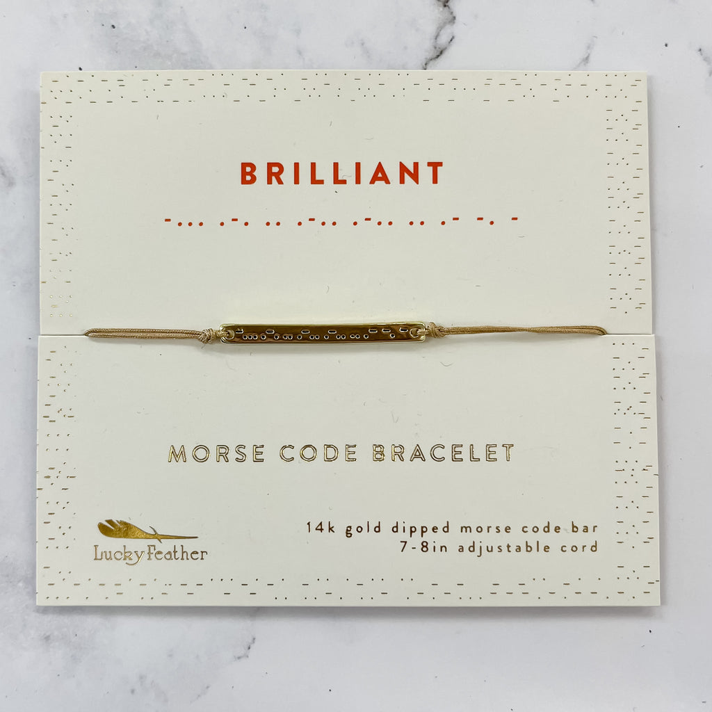 Brilliant Morse Code Bar Bracelet - Lyla's: Clothing, Decor & More - Plano Boutique