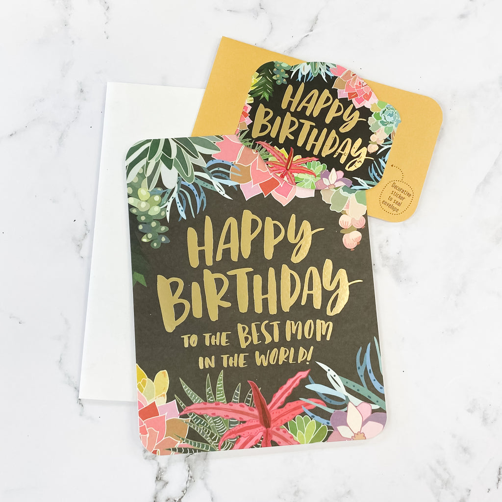 Happy Birthday to the Best Mom in the World Card - Lyla's: Clothing, Decor & More - Plano Boutique