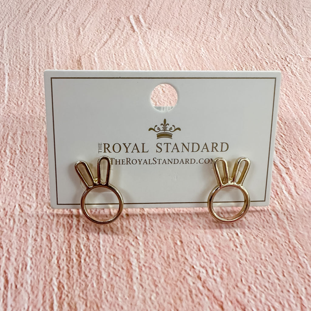 Bunny Gold Stud Earrings - Lyla's: Clothing, Decor & More - Plano Boutique