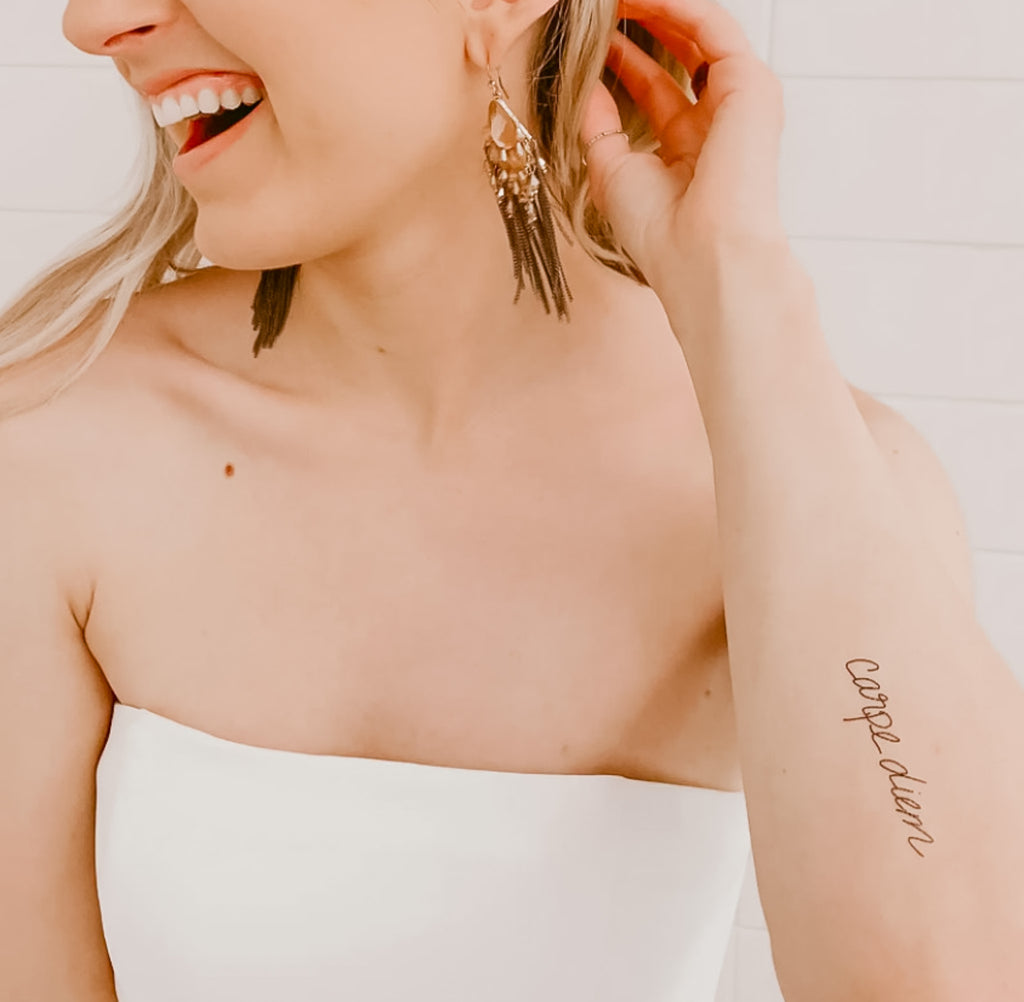 Words of a Season Temporary Tattoos at Lyla's in Plano, TX