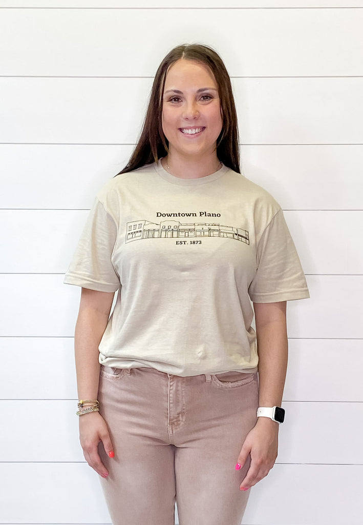 Downtown Plano Sand Top - Lyla's: Clothing, Decor & More - Plano Boutique