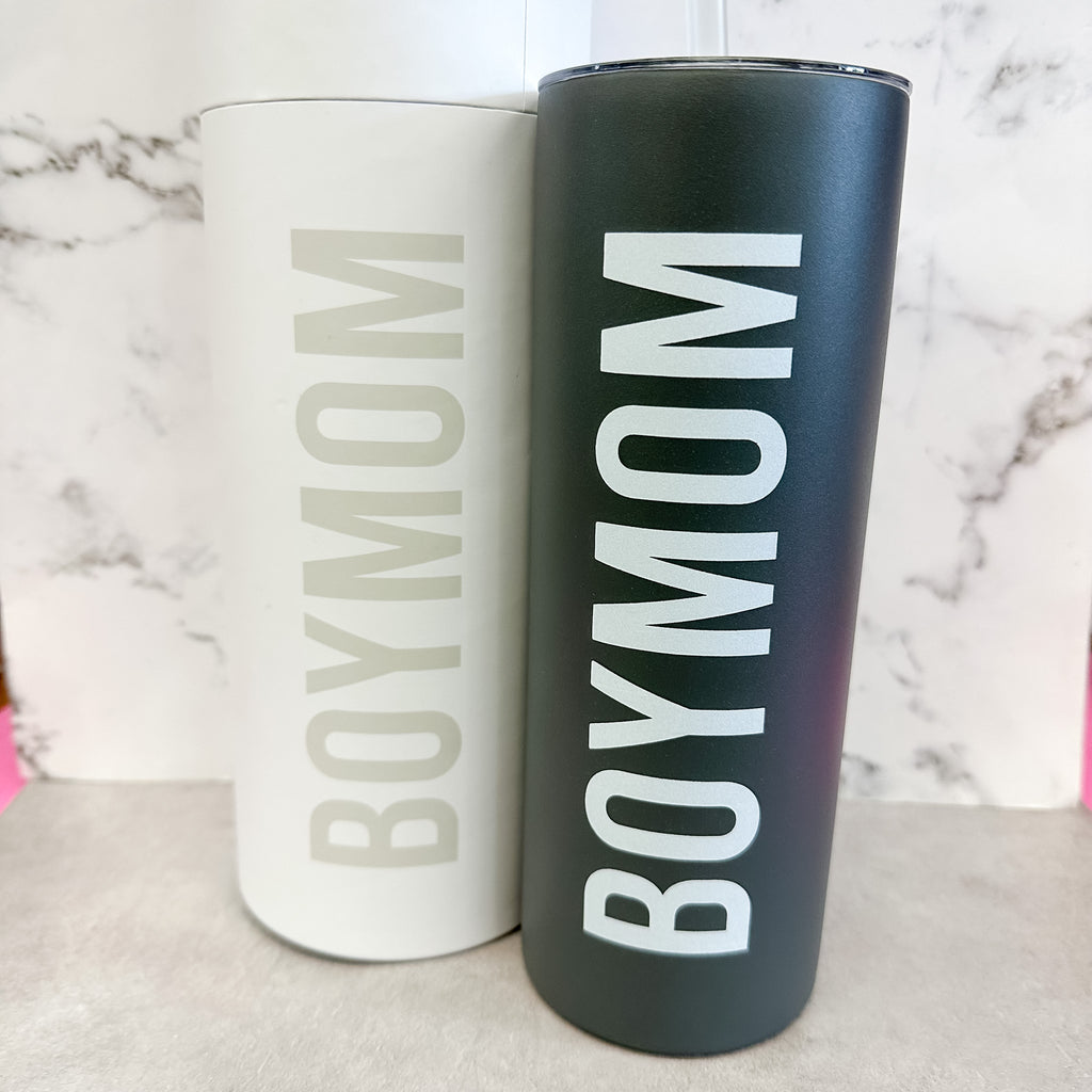 Boy Mom Black Skinny Tumbler - Lyla's: Clothing, Decor & More - Plano Boutique